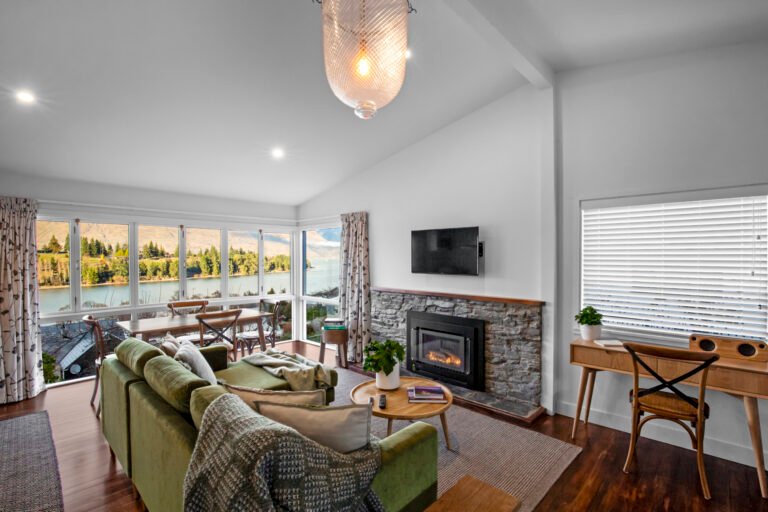 queenstown apartment fireplace 768x512