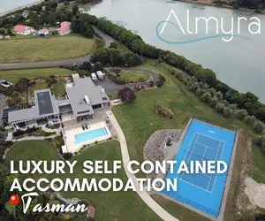Almyra Waterfront Lodge offers luxury self-contained apartments on Kina Peninsula, Nelson, New Zealand. Perfectly located for exploring Abel Tasman and Kahurangi National Parks