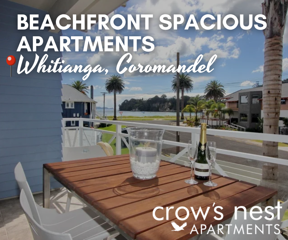 Spacious luxury apartments in Whitianga, just metres from Buffalo Beach and the main street of Whitianga Crows Nest Apartments, Whitianga, Coromandel