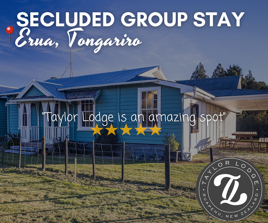 Taylor Lodge providing budget-friendly group accommodation with bunk rooms, large kitchen, and easy access to Tongariro outdoor activities