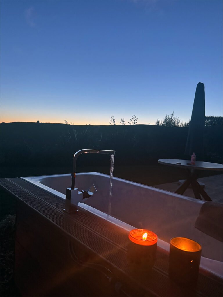 hot tub at the cottage taupo accommodation 768x1023