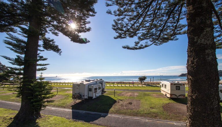 camping ground beside mt maunganui beach 768x439