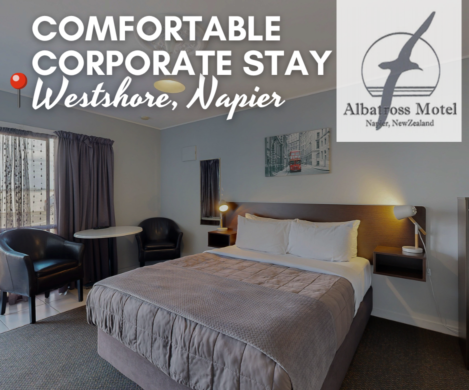 Corporate travel accommodation with modern interiors and relaxed atmosphere at Albatross Motel