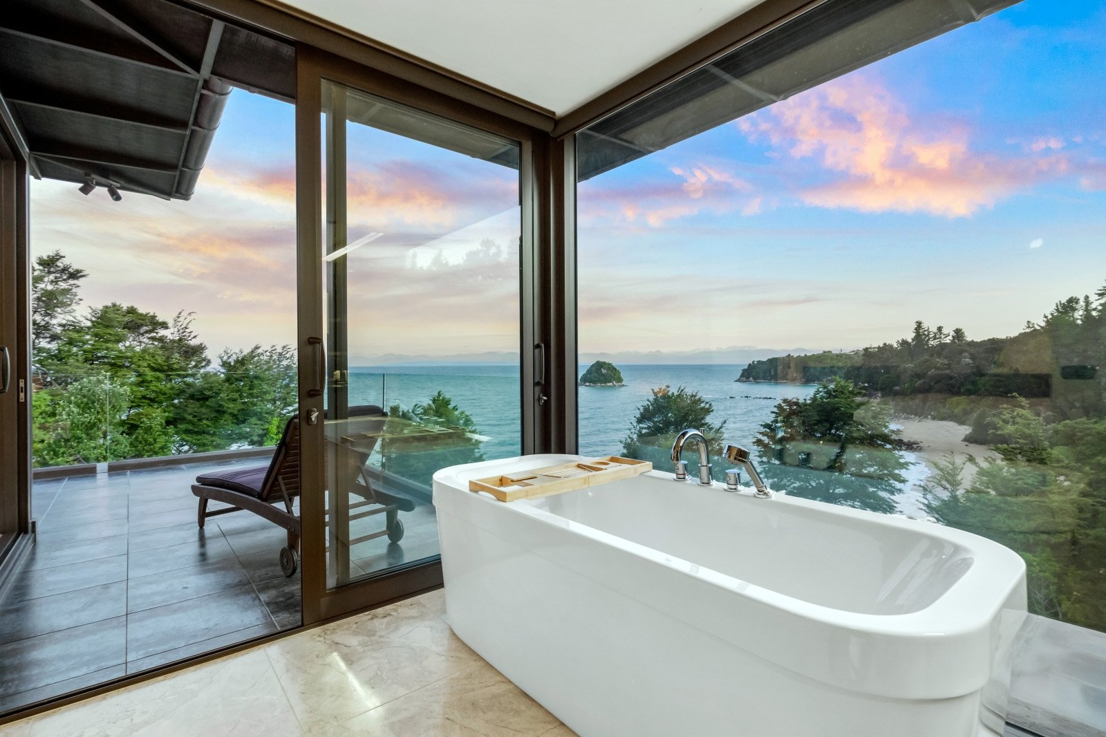 Stunning beach views from Lodge by the Beach Kaiteriteri