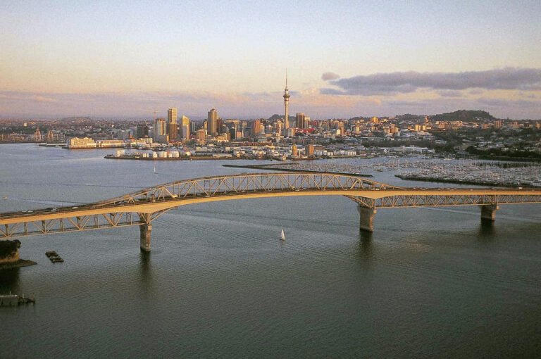 auckland harbour bridge city view 768x510