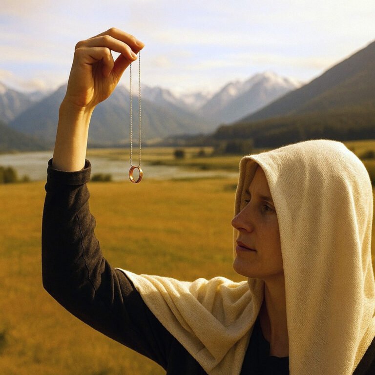 guest holding ring on a lord of the rings tour nz 768x768