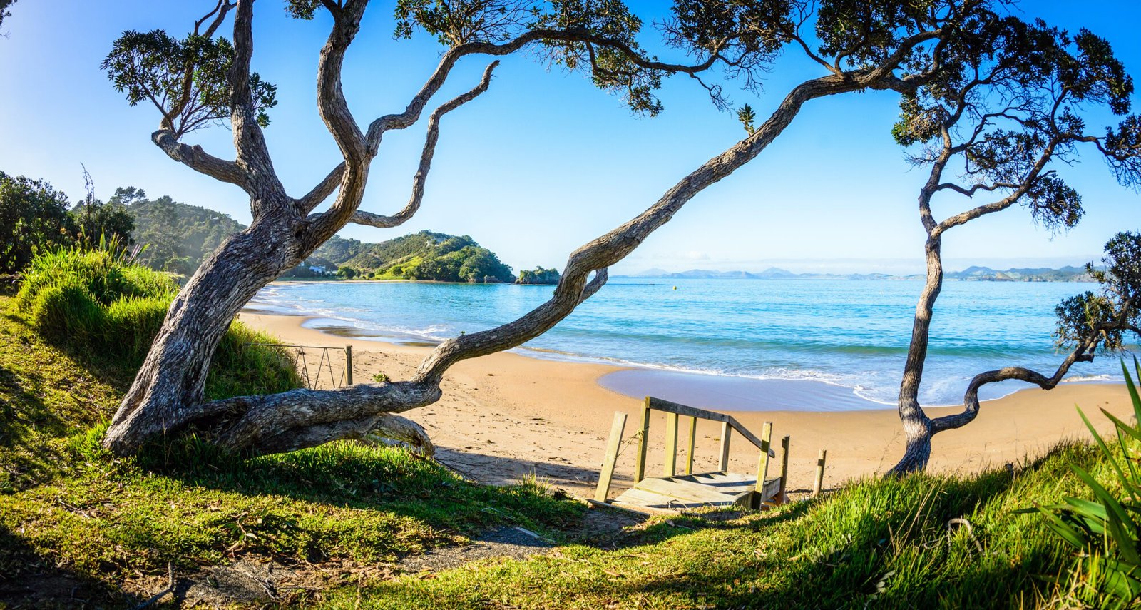 Bay of Islands beach Northland New Zealand subtropical coastline