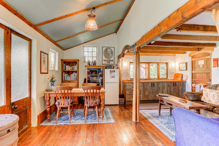 interior of cabin accommodation flying fox whanganui river 768x512