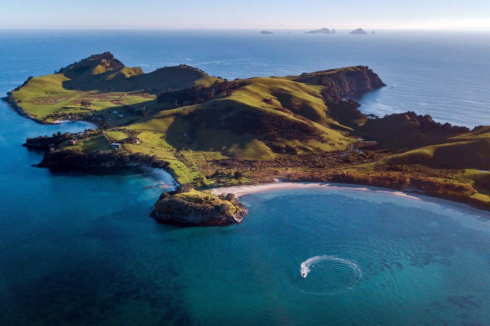 group tours Coromandel Ocean Adventures Coromandel Peninsula coastal aerial view