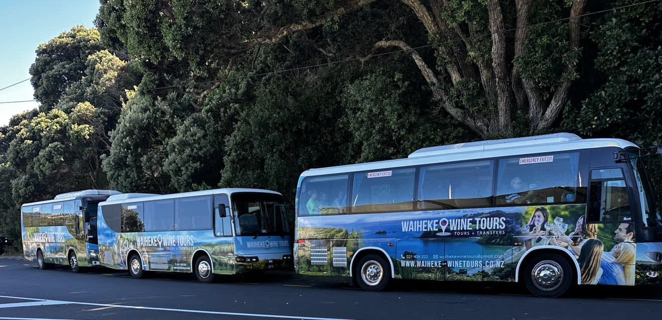 group transport Waiheke Wine Tours bus transfers Waiheke Island
