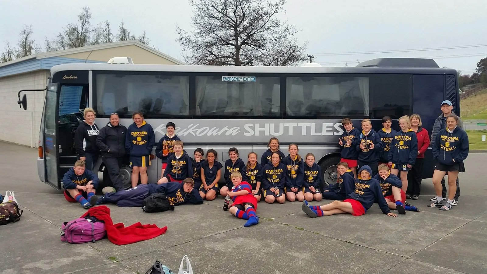 group transport Kaikoura Shuttles sports team New Zealand bus travel