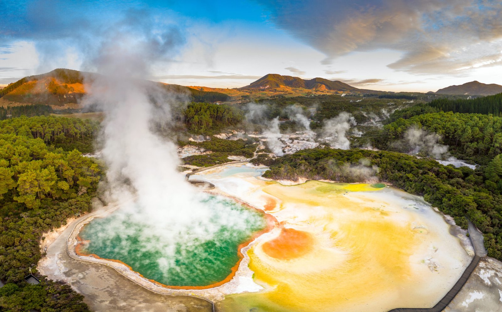 Geothermal area near Rotorua in Bay of Plenty New Zealand