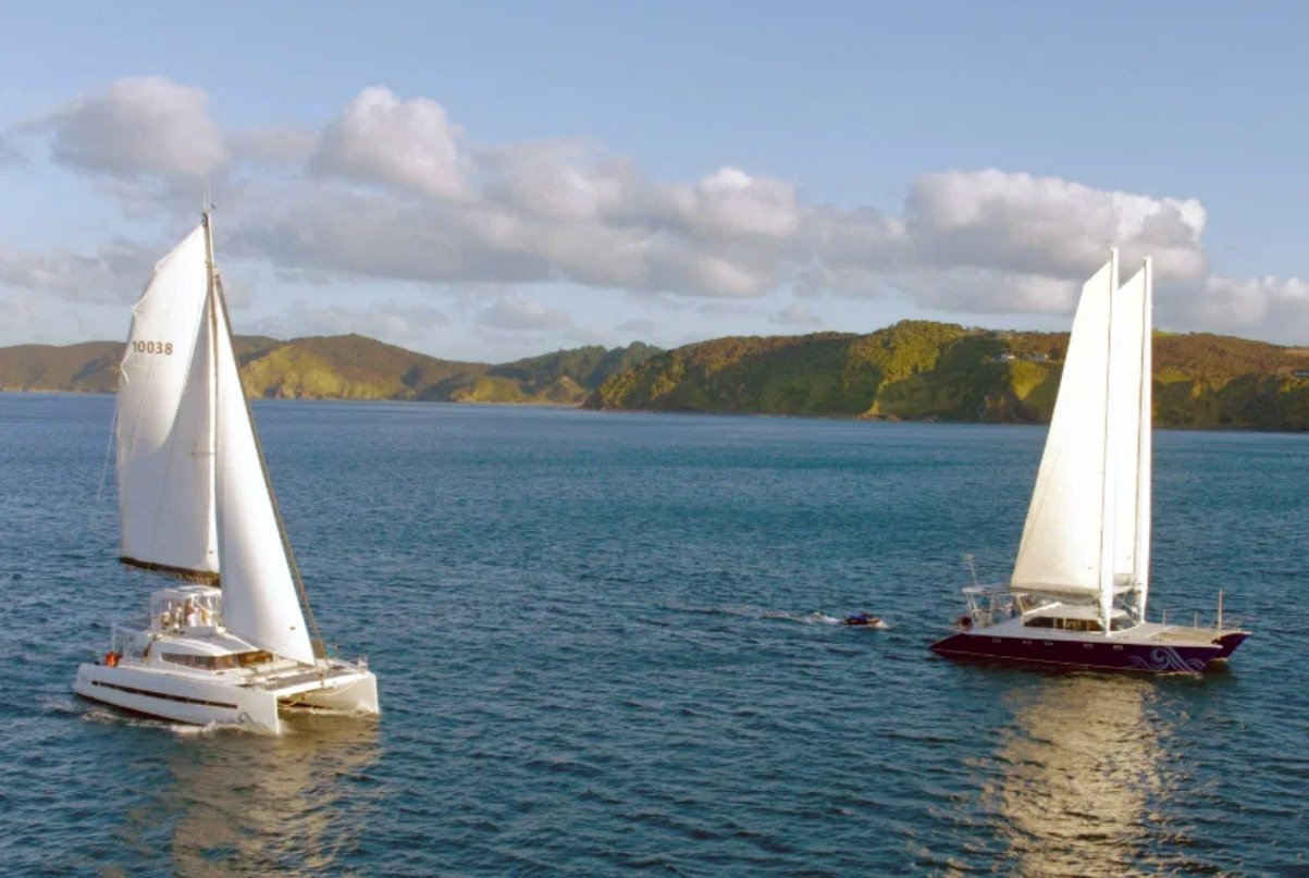 group sailing Silver Wave Yacht Charter Bay of Islands luxury catamaran