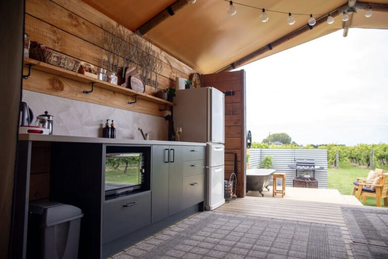 glamping kitchenette hawkes bay 768x512