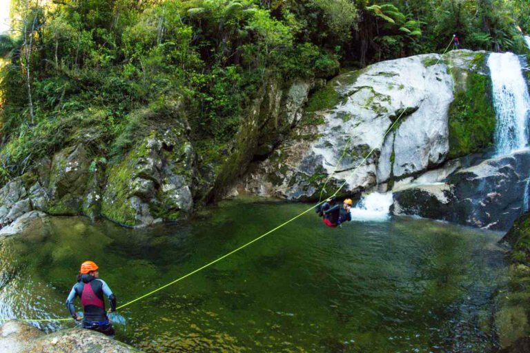 abel tasman canyoning waterfall adventure 768x512