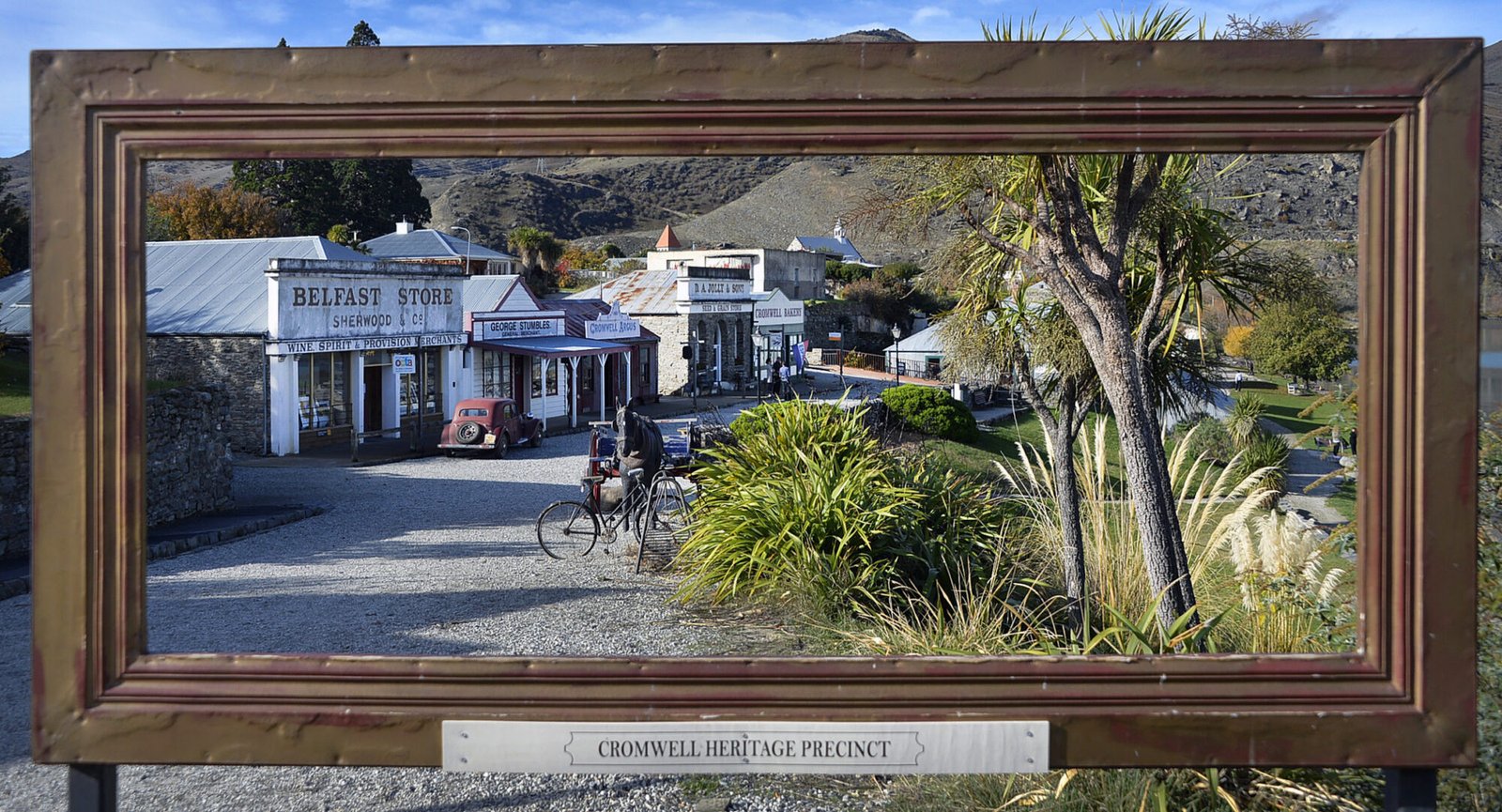 Historic buildings at Cromwell Heritage Precinct in Central Otago