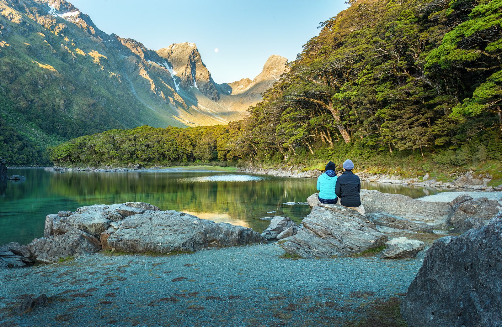 New Zealand Great Walks hiking trail through spectacular alpine scenery